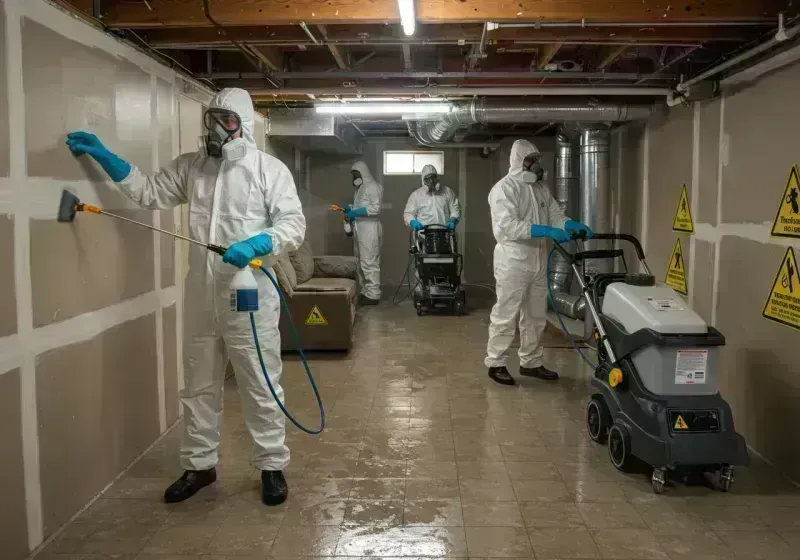 Basement Moisture Removal and Structural Drying process in Arden-Arcade, CA